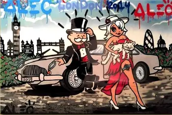 

Hand Painted Mikes Mozarts Luxury Car Spree Alec Monopolyingly Canvas Painting Oil Painting Poster Wall Art Picture For Living