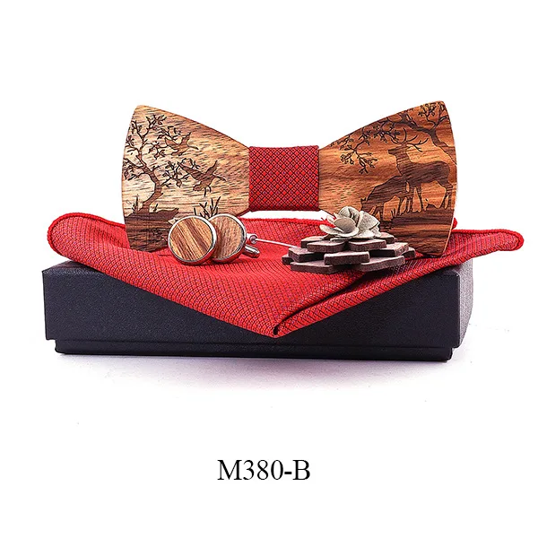 2020 мужской костюм деревянная бабочка платок броши набор запонок деревянные