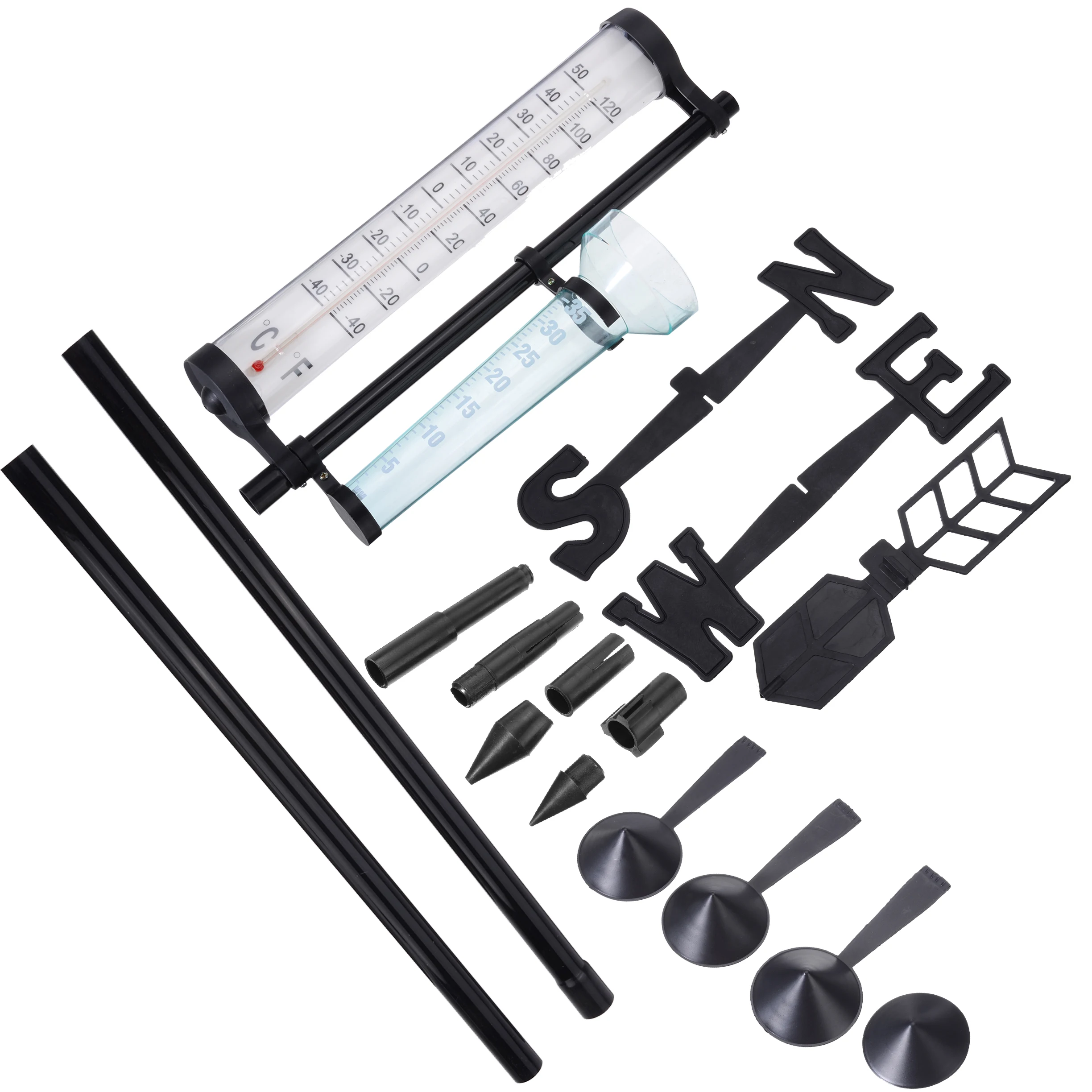 Многофункциональный Открытый сад Метеостанция метеомера лопасти инструмент ветер дождь датчик температуры инструменты