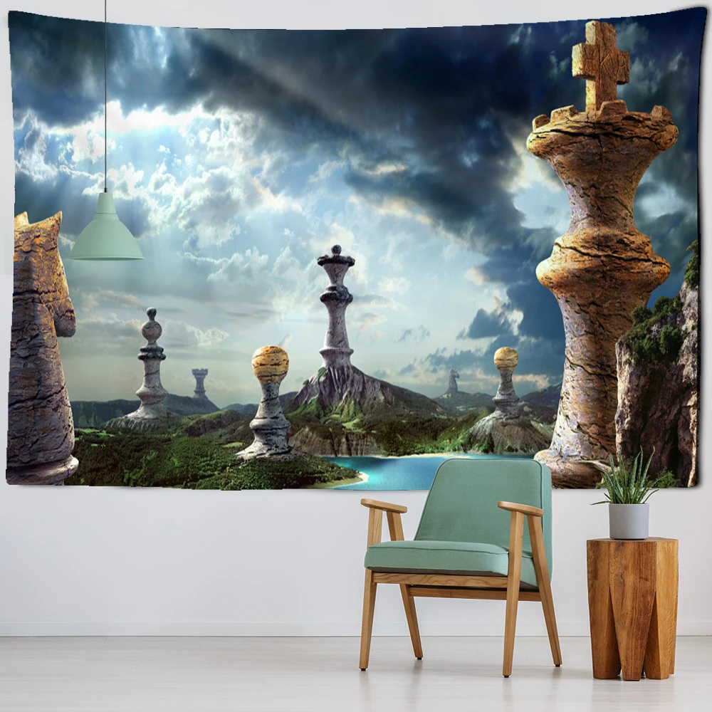 Angel Devil Witchcraft Tapestry Wall Hanging Hippie Carpets Dorm Decor Psychedelic Halloween