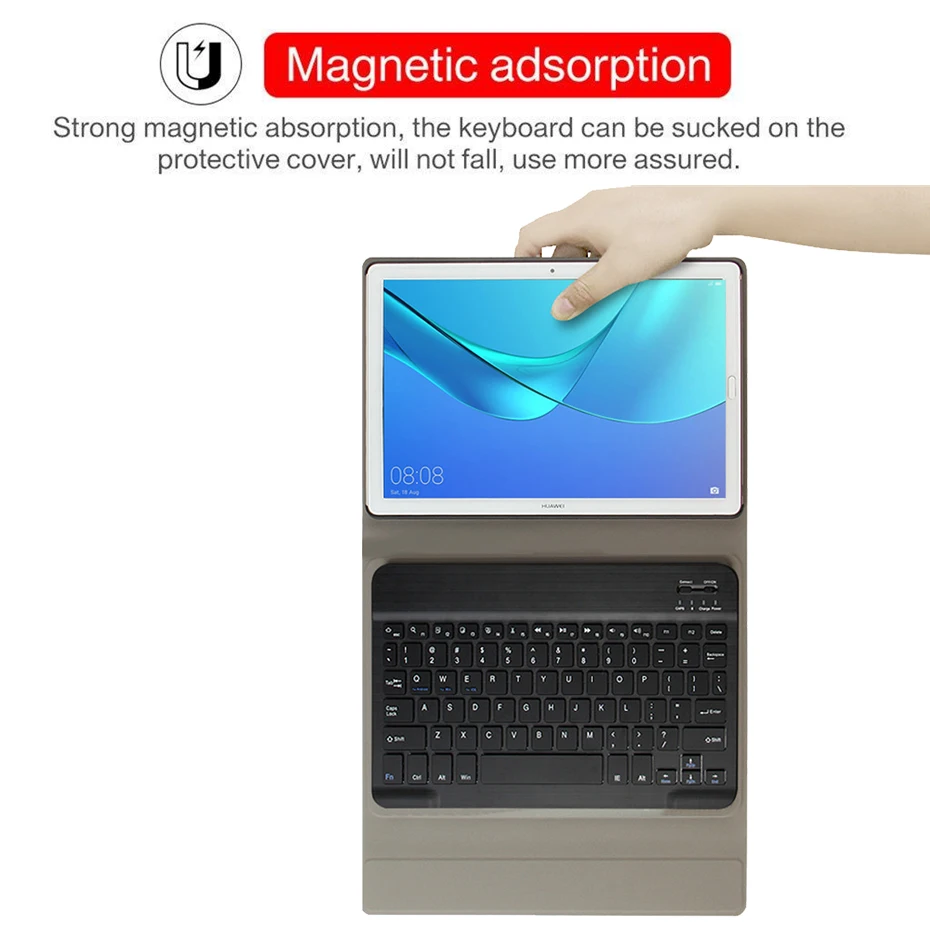 Кожаный чехол с клавиатурой Bluetooth для huawei Mediapad M5 Lite 10 BAH2-W19/L09/W09, чехол для планшета huawei M5 lite 10, чехол