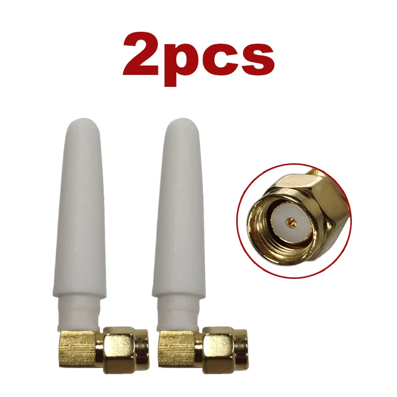 2.4GHz antenna 2pcs wifi SMA Male female Connector 2~3dbi 2.4 IOT antena wi fi Small Size antenne white antenas antennas router wifi antenna