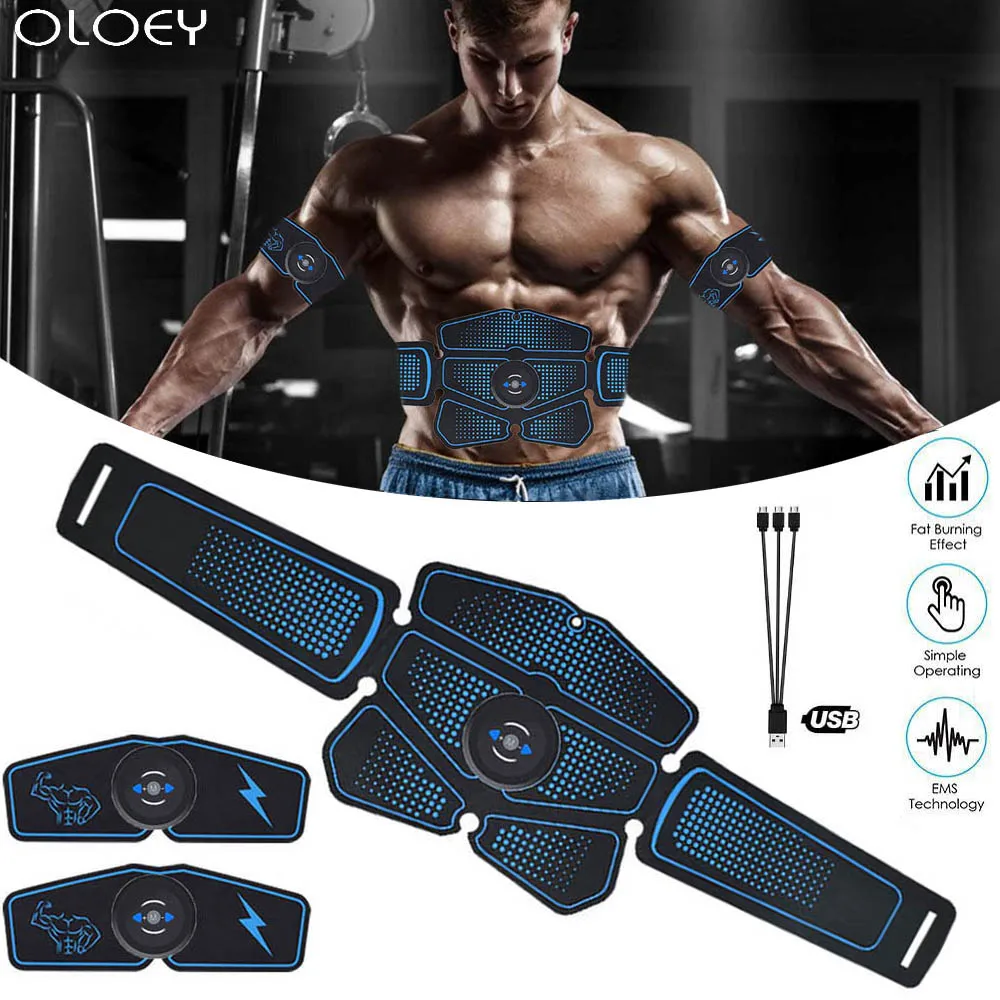 

Recharge Wireless Muscle Stimulator Smart Fitness Abdominal Vibrating Belt Electrostimulation Muscle Sculpting at Home Workouts