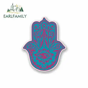 

EARLFAMILY 13cm x 13cm For Hamsa Hand Religion All Seeing Eye Spiritual Graffiti Sticker Scratch-Proof Sticker Vinyl Car Wrap