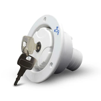 

RV Parts Filler Neck For Water Tanks Caravan Plastic Gravity Fresh Water Fill Hatch Inlet Camper Trailer With 2 Keys Accessories