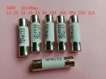 

200 Pcs 500V 20A 10mm x 38mm Ceramic Fuse Powder Filled Cartridge Cylindrical