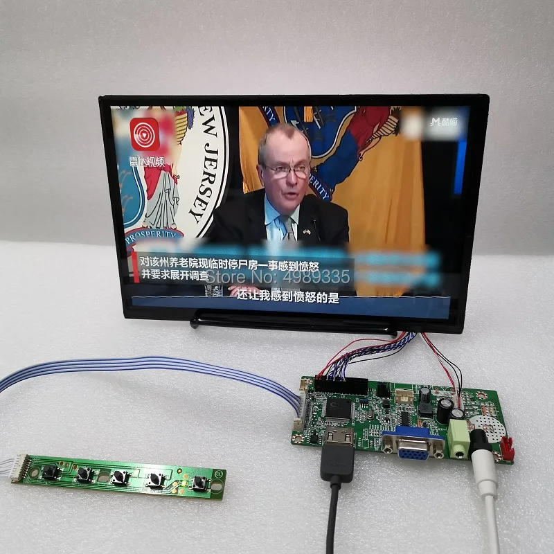 10.1 ġ ÷  ŰƮ 1280X800ips Ǯ ޱ HDMI + VGA +  LCD ̹ г, ȣ ҽ Է  