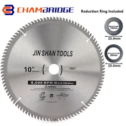Lames de scie circulaire de 10 pouces, 250mm, 120 dents, disque de coupe pour le bois et l'aluminium, outil rotatif 