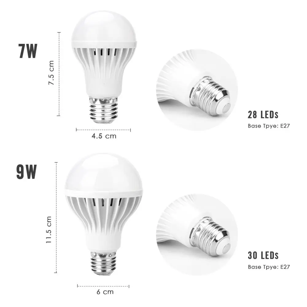 Светодиодная лампа с датчиком движения E27 3/5/7/9/12 вт 110 в 220 в|led bulb|bulb motion sensorled bulb sensor