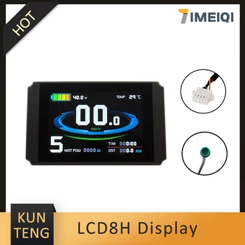 

IMEIQI Electric Bicycle Accessories 24/36/48V Intelligent KT-LCD8H Colorful Display E-bike LCD Control Panel SM/Waterproof Plug