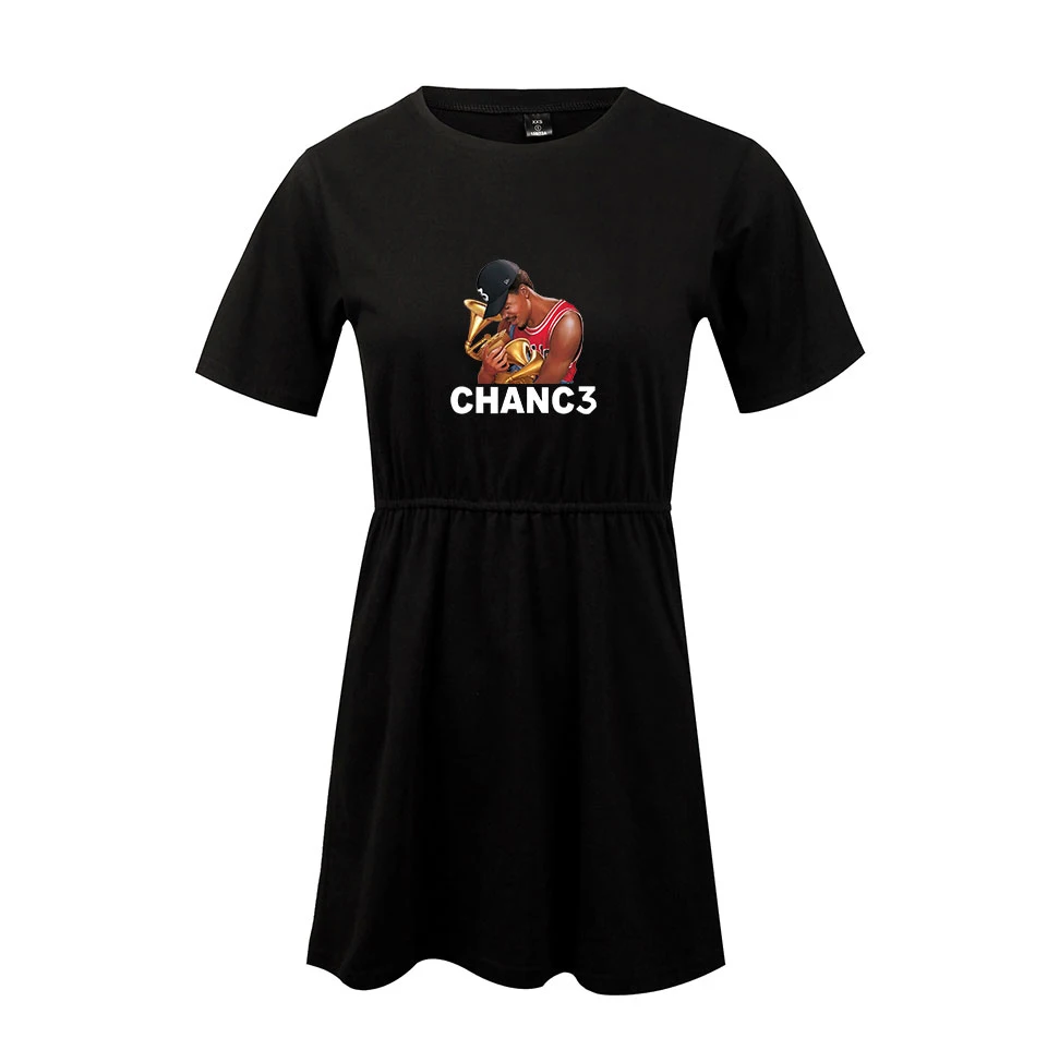 Chance The Rapper/платье г., женское модное летнее платье с короткими рукавами Лидер продаж, однотонное сексуальное пляжное платье с принтом для девочек