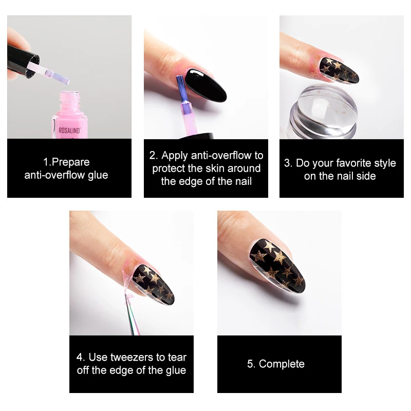 1 Bottle 6ml Moisturizing Nail Latex Peel Off Anti-overflow Glue Edge Easy Move Protection Nail Art Polish Manicure Tool TSLM1
