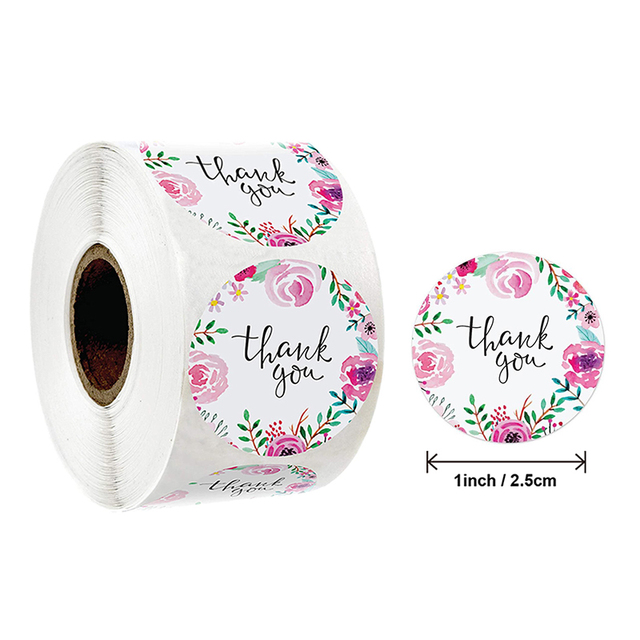 Thank You Stickers Seal Labels Scrapbook Handmade Sticker Wedding Party Christmas Gift Bag Decorations