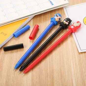 

20 pcs Creative Stationery League of Heroes Gel Pen Cute Student Cartoon Cartoon Water-Based Sign Pen Office Gel Pen Factory