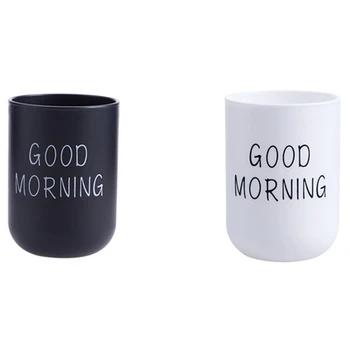

Home Bathroom Toothbrush Toothpaste Holder Round Washing Tooth Cup Pp Drinking Glass Tooth Mug Traveling Camping