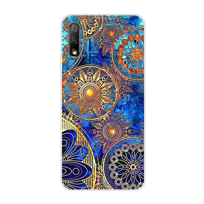 Прозрачный Чехлы для телефонов huawei Honor 9x pro, силиконовая задняя крышка, мягкий чехол из ТПУ для huawei Honor9x, милые Мультяшные разрисованные Чехлы для кожи - Цвет: Прозрачный
