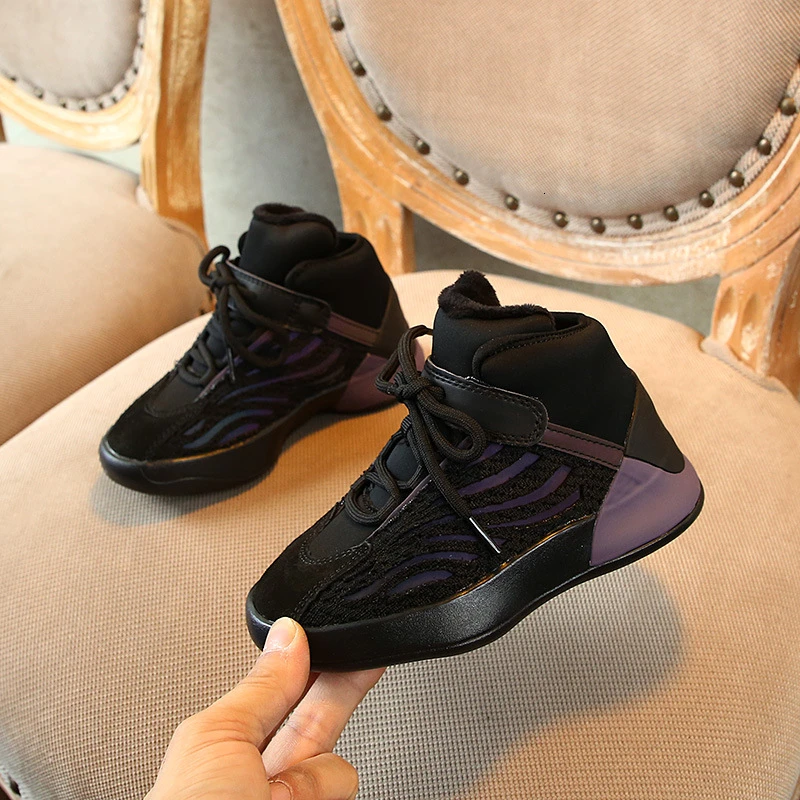 CNFSNJ/брендовые осенне зимние детские кроссовки с высоким берцем Теплая обувь из