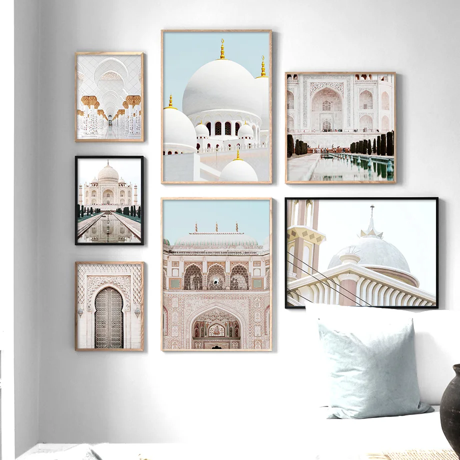 

Lndia Religion Architecture HD Wall Art Canvas Painting Nordic Posters And Prints Wall Pictures For Living Room Decor