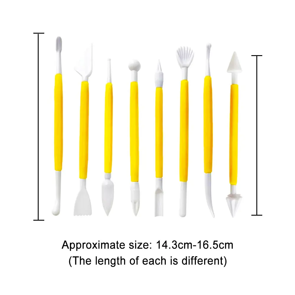 Description Picture 6 of itemSilicone world 8pcs/Set DIY Plastic Baking Tool Sugar Craft Fondant Cake Pastry Carving Cutter Chocolate Decorating Flower Clay