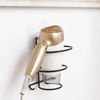 

Hair Dryer Rack Wall Mounted Bathroom Hotel Stand Holder Hairdryer Shelves Shelf Storage Hanger No Drilling 425D