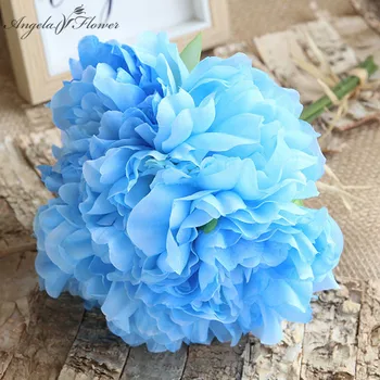 

30cm rose pink artificial flowers silk peony bride bouquets accessories for home party Christmas wedding decoration fake plants