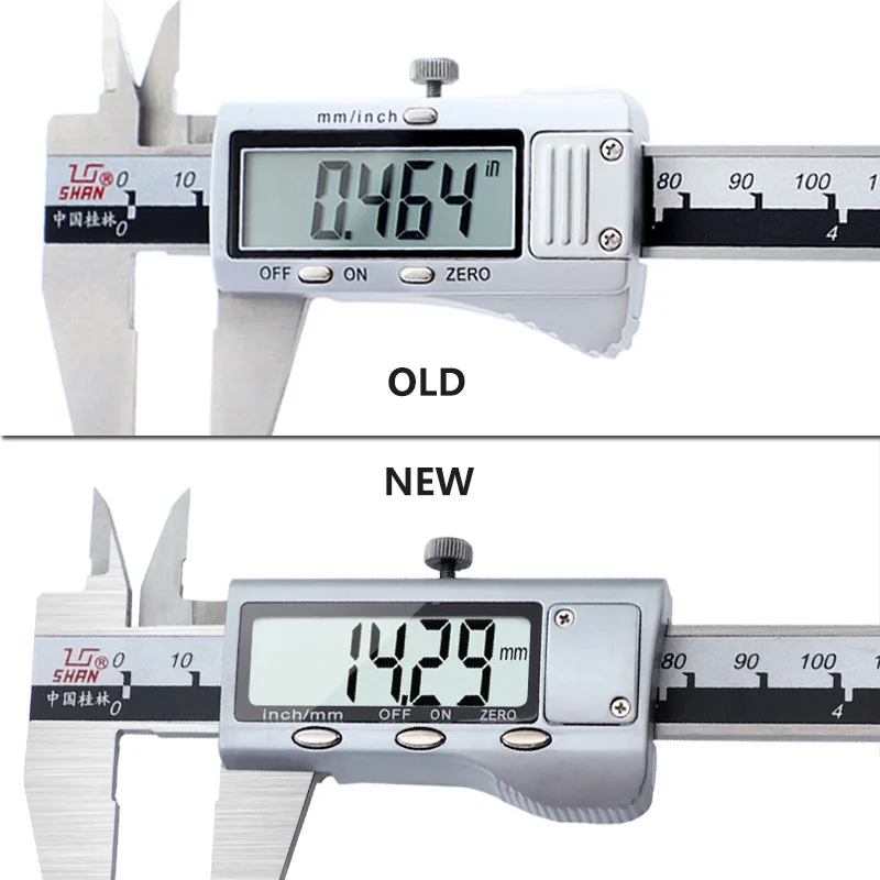 Цифровой суппорт Vernier 150/200/300 мм из нержавеющей стали электронный пахиметр большой ЖК-дисплей мм/дюймовый измерительный прибор