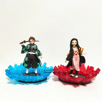 

Demon Slayer Tanjirou Nezuko Effect PVC Action Figures Kimetsu no Yaiba Anime Figurine Model Toys For Christmas Gift