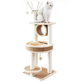 

The Cat Climb A Small Sisal Cat Climbing Frame Cat Litter Cat Tree Wood Platform Cat Scratch Board Luxurious Bamboo Toys