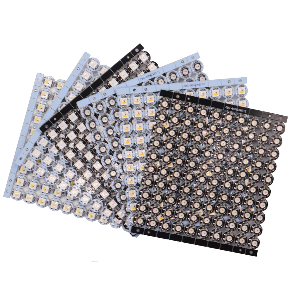10~100Pcs WS2812B LED Individually Addressable WS2811 IC SK6812 RGBWW/RGBCW/RFBNW Led Heatsink 5050SMD RGB/RGBW Built-In DC5V led strip lights led strip light led light strip