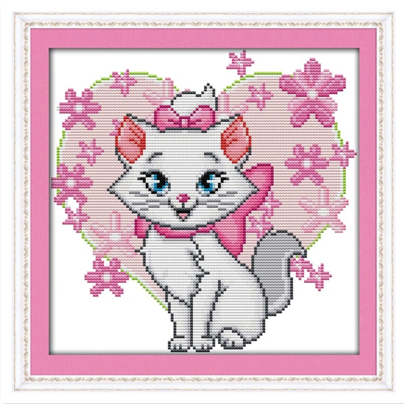 Kit De Points De Croix Chat Rose 8 Dessin Anime 14ct 11ct Imprimes Toile Broderie Plus Aliexpress Kit De Points De Croix Chat Rose 8 Dessin Anime 14ct 11ct Imprimes Toile Broderie Plus Aliexpress