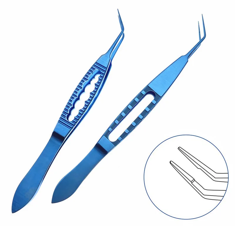 

1PCS Mcpherson Tying Forcep Titanium ophthalmic tweezers with 6mm tying platform ophthalmic instrument