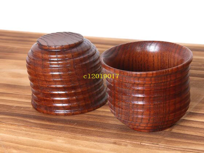 Japanese solid wood cup, natural wooden coffee cup