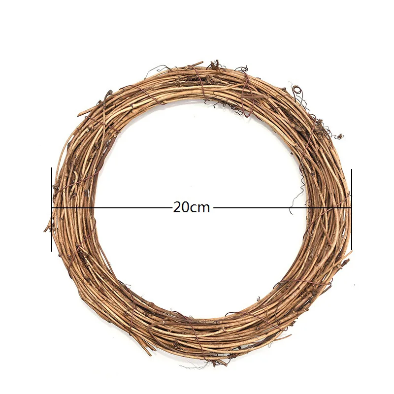 1 шт. 12-20 см рождественские венки DIY ручной работы ГИРЛЯНДА материал ротанга венок для рождественской вечеринки двери стены окна гирлянда для развешивания - Цвет: 20cm