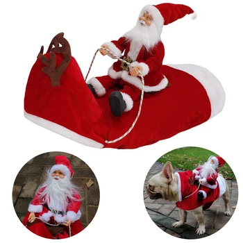 

The costume of Santa Claus is suitable for medium and large dogs