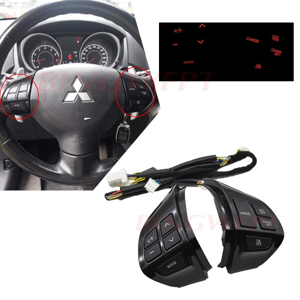 Переключатель рулевого колеса аудио радио управление правый для Mitsubishi Lancer EX 10 Lancer X Outlander ASX Colt Pajero Sport