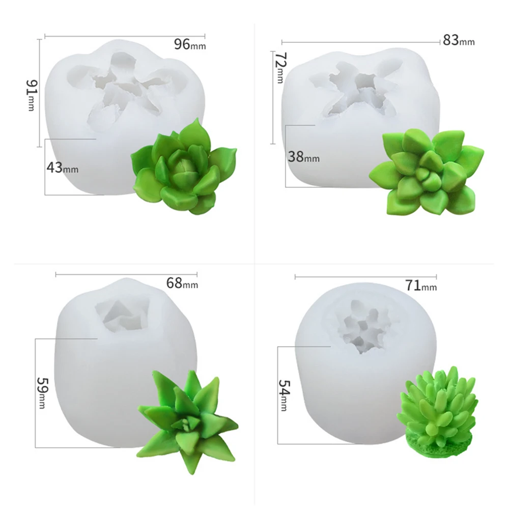 DIY Silicone Cement Molds Flower Succulent Cake Chocolate Mold Handmade Craft Tool Garden Decor Plant Flowerpot Cement Vase Tool