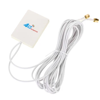 

New Double SMA TS9 Signal Amplifier 28DBI 4G 3G External White Mobile Router Broadband Cable Vertical WIFI Connector LTE Antenna