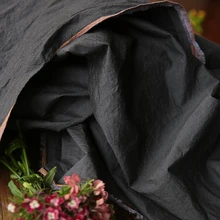 Чистый хлопок в осенне-зимней ткани высокого количества и высокой плотности пряжа окрашенная серая система tissu широкая рубашка широкие брюки tissus