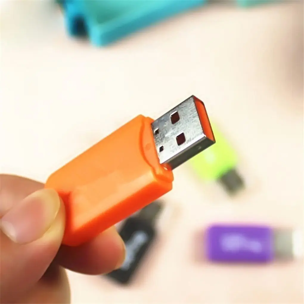 6 шт. кард-ридер Micro USB 2,0 Поддержка MicroSD TF карта Супер скорость портативный кард-ридер случайный цвет