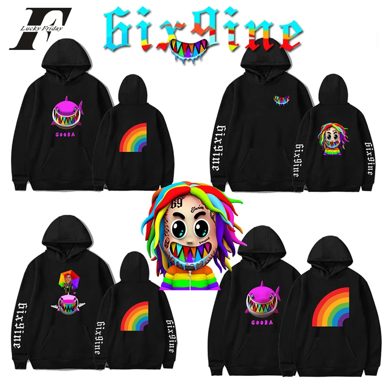 2020 хип-хоп раппер 6ix9ine Tekashi69 Tekashi 69 Gooba радужные женские/мужские толстовки свитшоты