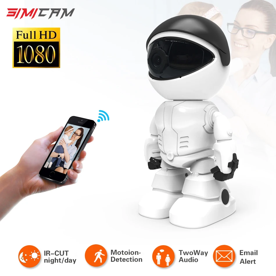  1080P Cloud Wireless IP Camera Robot Intelligent Auto Tracking Night Vision two-way audio Surveilla - 33059010664