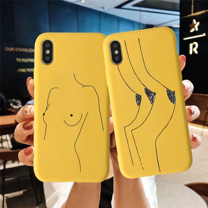 Funny Abstract Art Lines Case For huawei p30 lite p20 pro p10 mate 20 10 honor 9 Sexy Women phone Cover | Мобильные телефоны и
