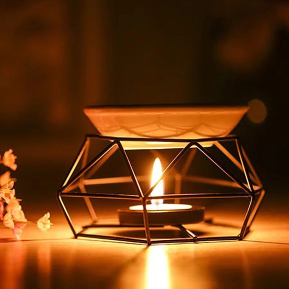 Масляная горелка железные свечи для домашнего декора спа Йога Ароматерапия Крытый Арома диффузор ремесла черные подарки
