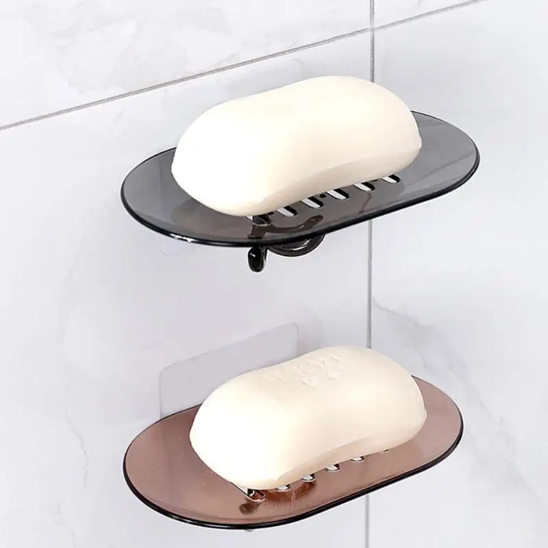 

Punch-free Soap Box Environmental Dishes Drain Holder Creative and Unique Projects Bathroom Wall Mounted Hanging Storage