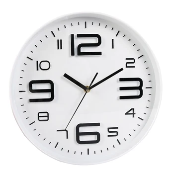 

Silent Simple Wall Clock Fashion Creative Round Personality Digital Living Room Wall Clock Wand Klok Minimalist Decor MM60WC