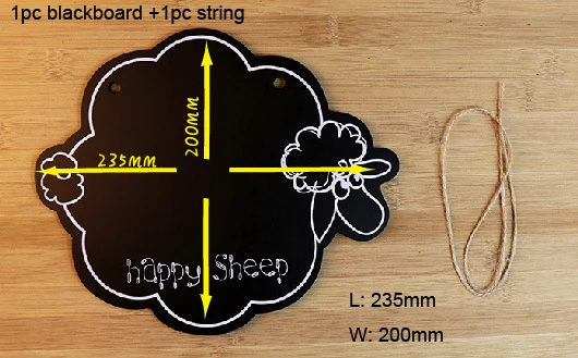 23,5x20 см Милая деревянная меловая доска для доски в форме Овцы Kawaii, доска для сообщений, подвесная доска для заметок, деревянная доска, офисные принадлежности