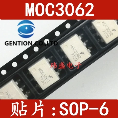 

10PCS MOC3062 SOP-6 MOC3062SRM moc3062m thyristor drive light coupling in stock 100% new and original