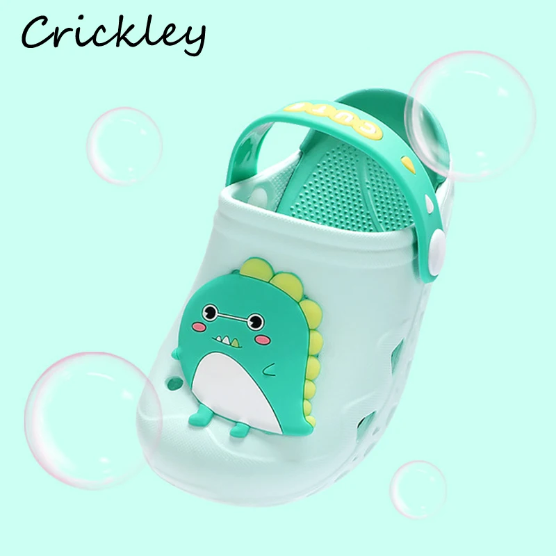 Kids Garden Shoes Soft Non Slip Removable Croc Shoes for Toddler Boys Girls Cartoon Animal Pattern Beach Bathroom Slippers