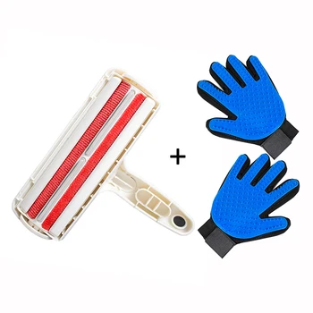 

Pet Hair Remover Brush Cat Dog Fur Brush Base Double Device Dust Static Magic Lint Brush Cleaners Cloth Cleaning Tools Set