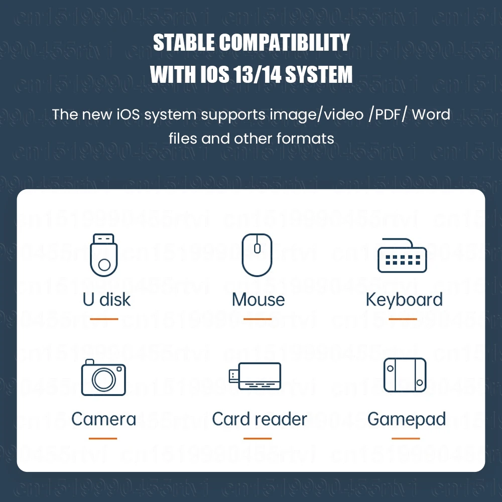 USB 3.0 To 8 Pin OTG Adapter For iPhone 13 With Key Chain For iOS 13 14 Above system Sync Data OTG Adapter Converter For Mouse android data cable